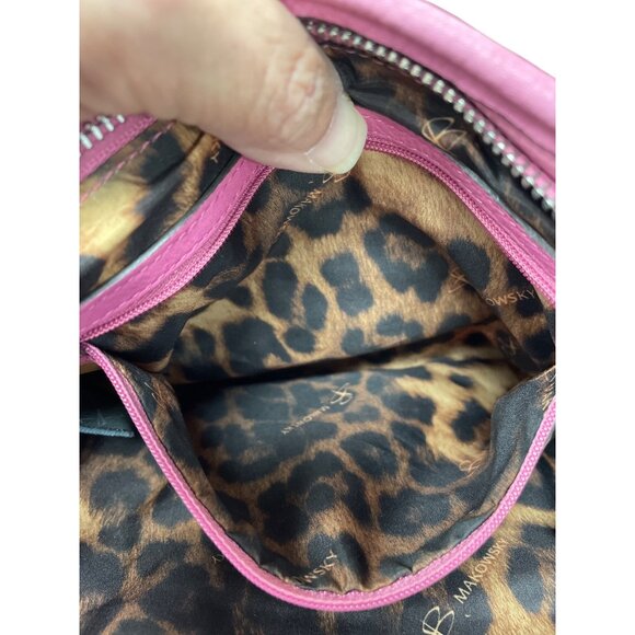 B. Makowsky Womans Pink Leather Crossbody Shoulderbag SKU 9489 - Picture 13 of 15